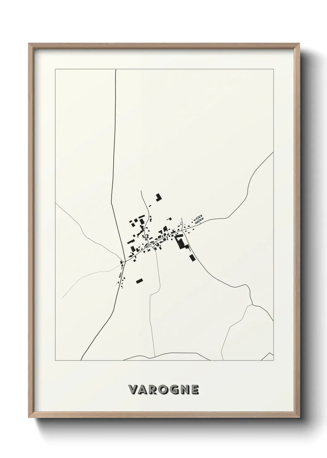 Un poster carte Varogne