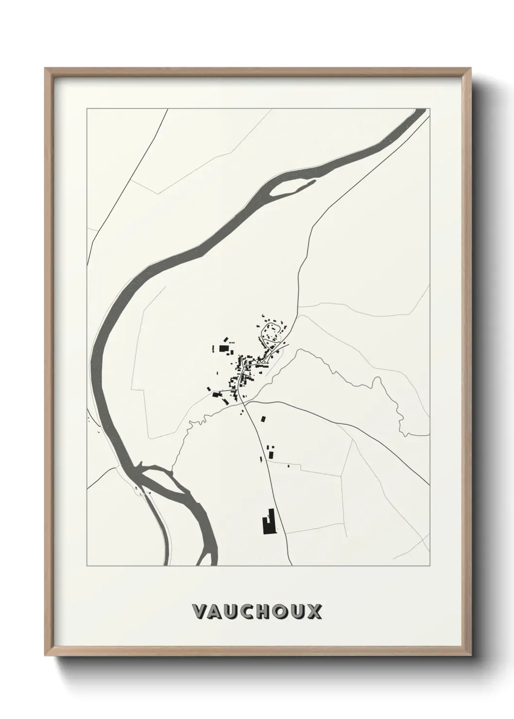Un poster carte Vauchoux