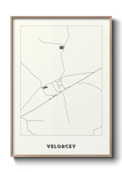Une affiche de carte sur Velorcey