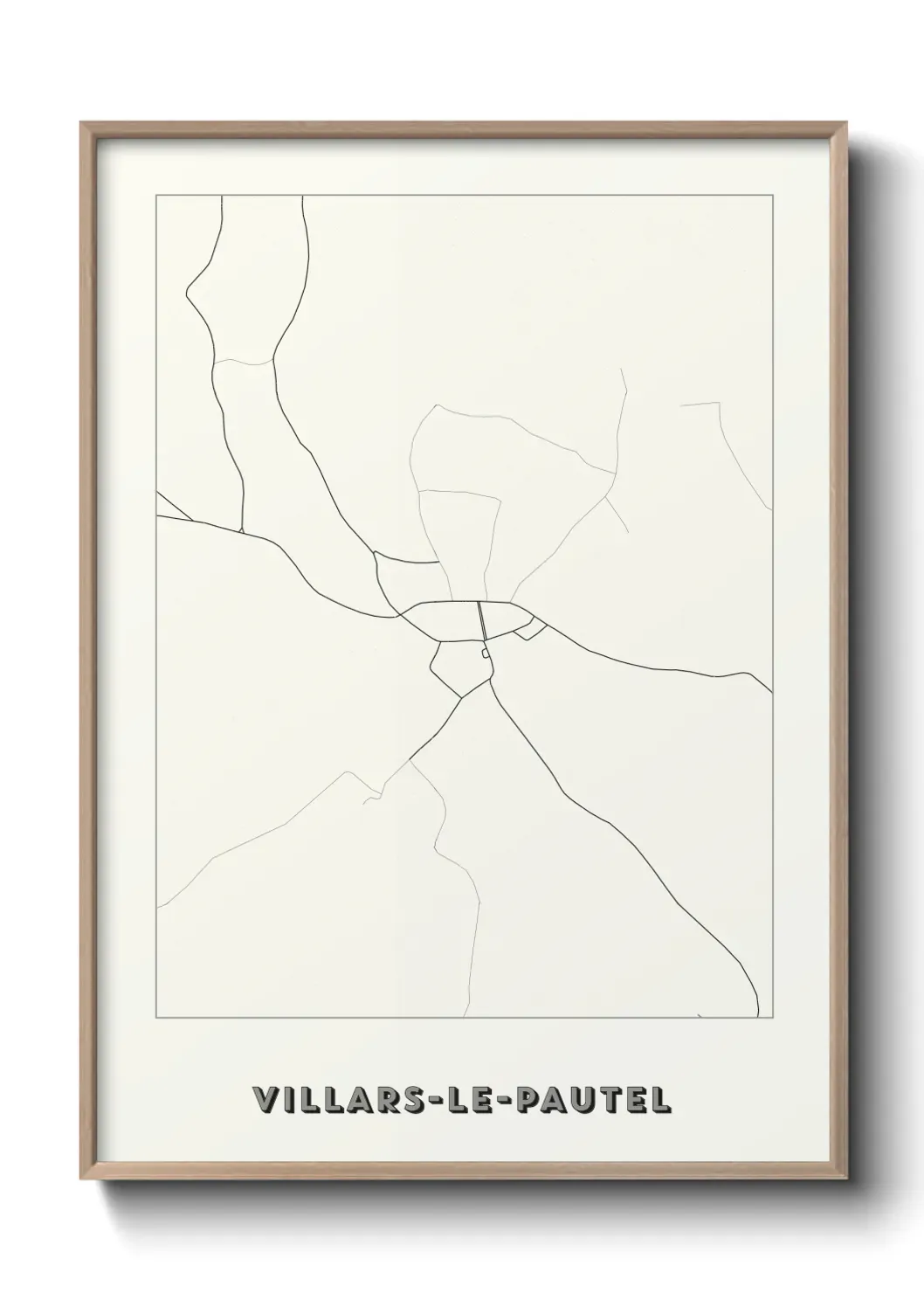 Un poster carte Villars-le-Pautel