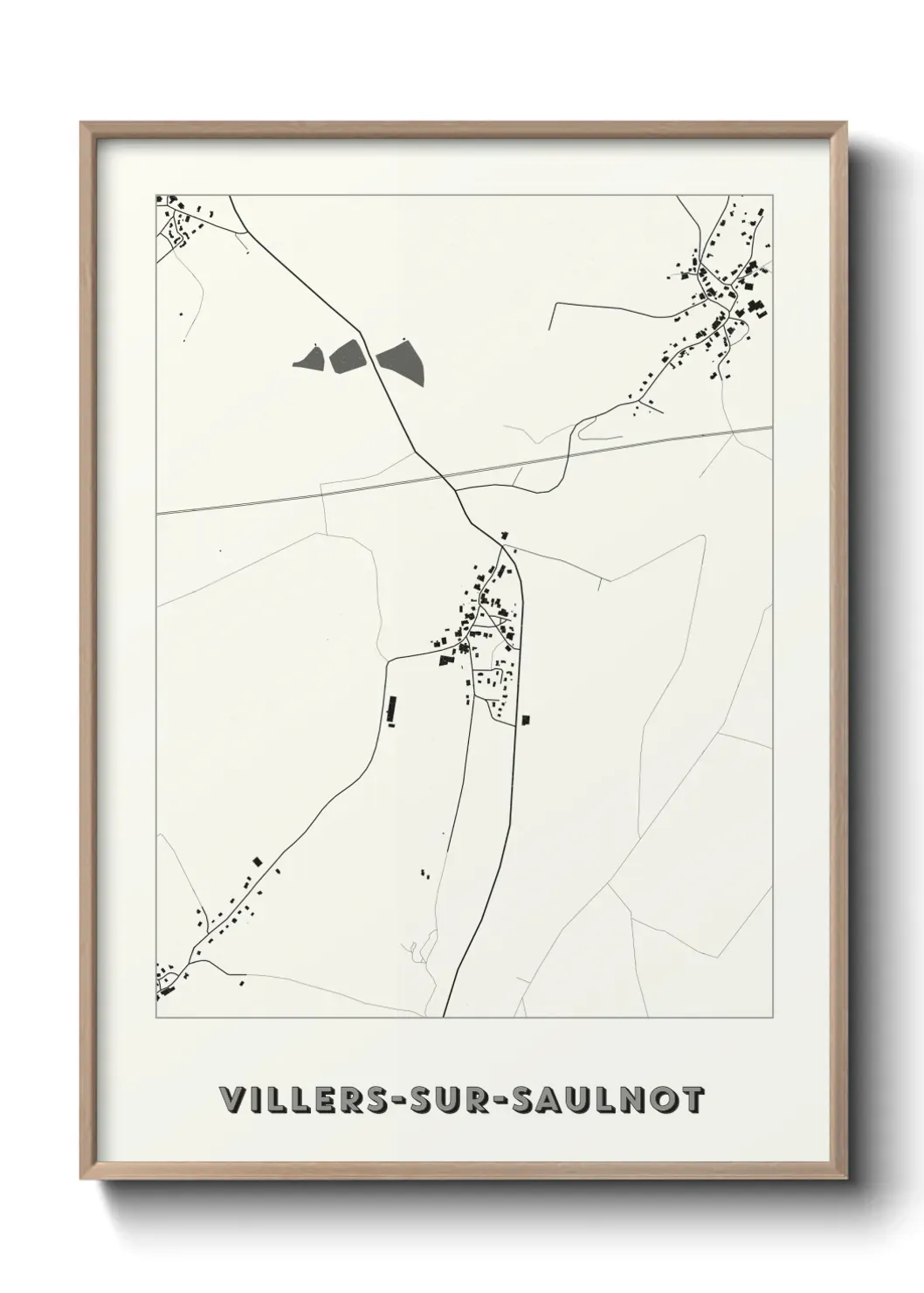 Un poster carte Villers-sur-Saulnot