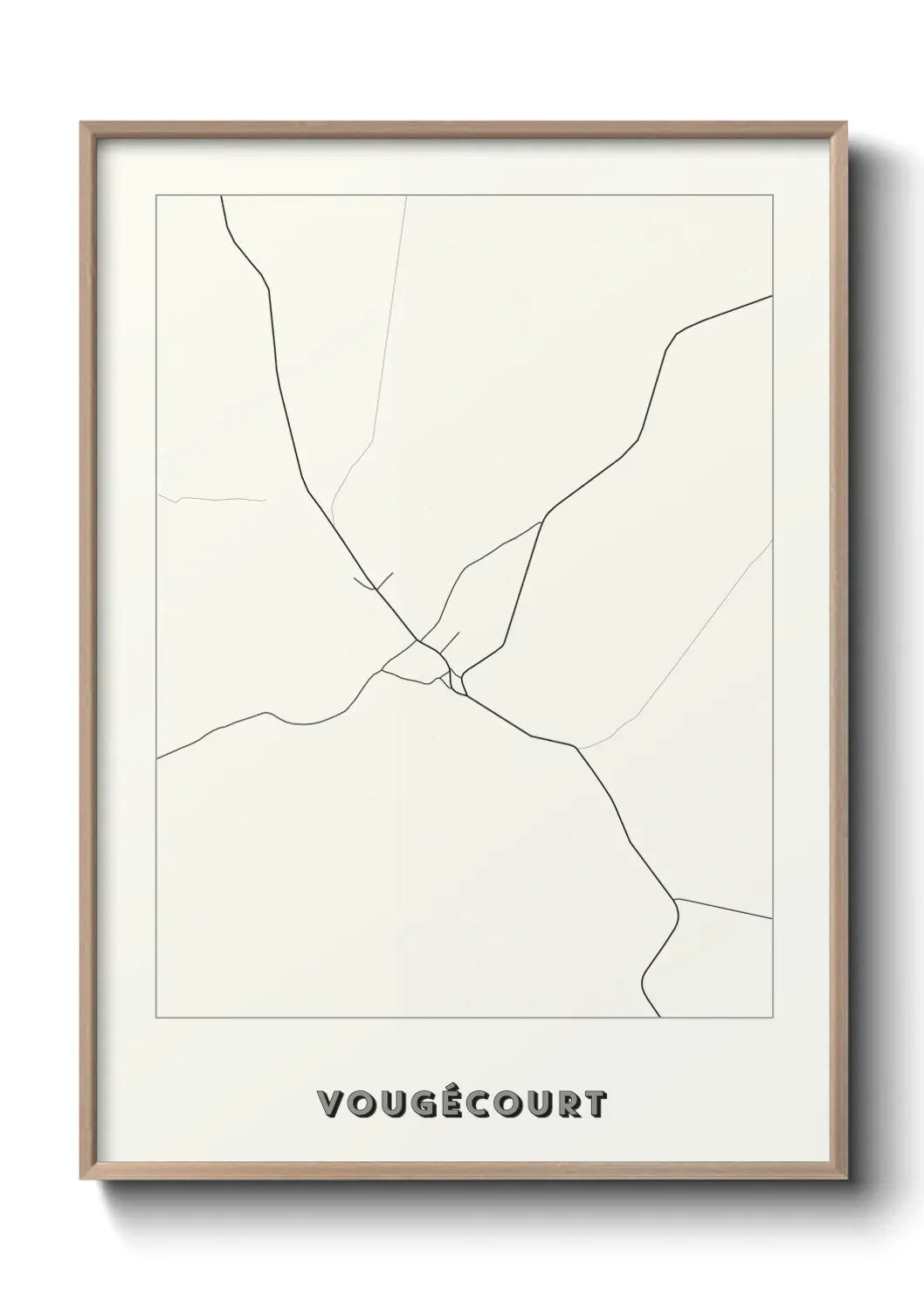 Un poster carte Vougécourt