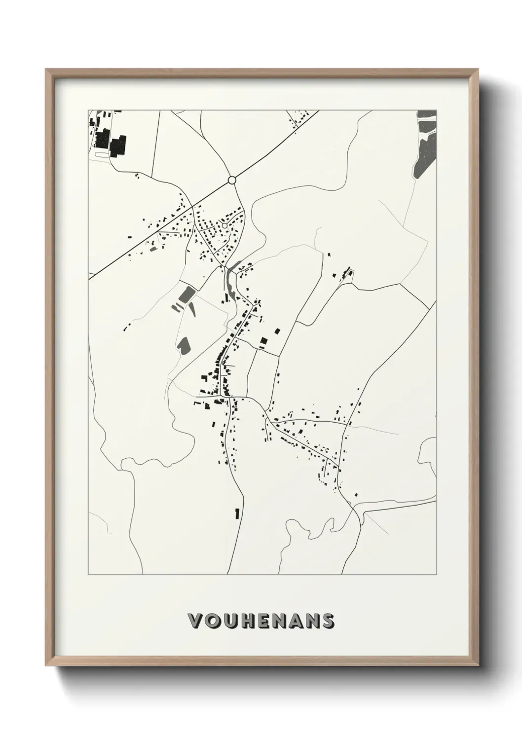 Un poster carte Vouhenans