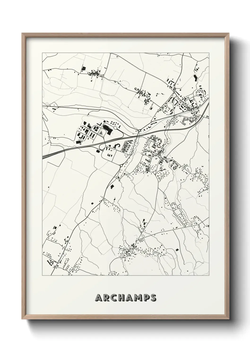 Un poster carte Archamps