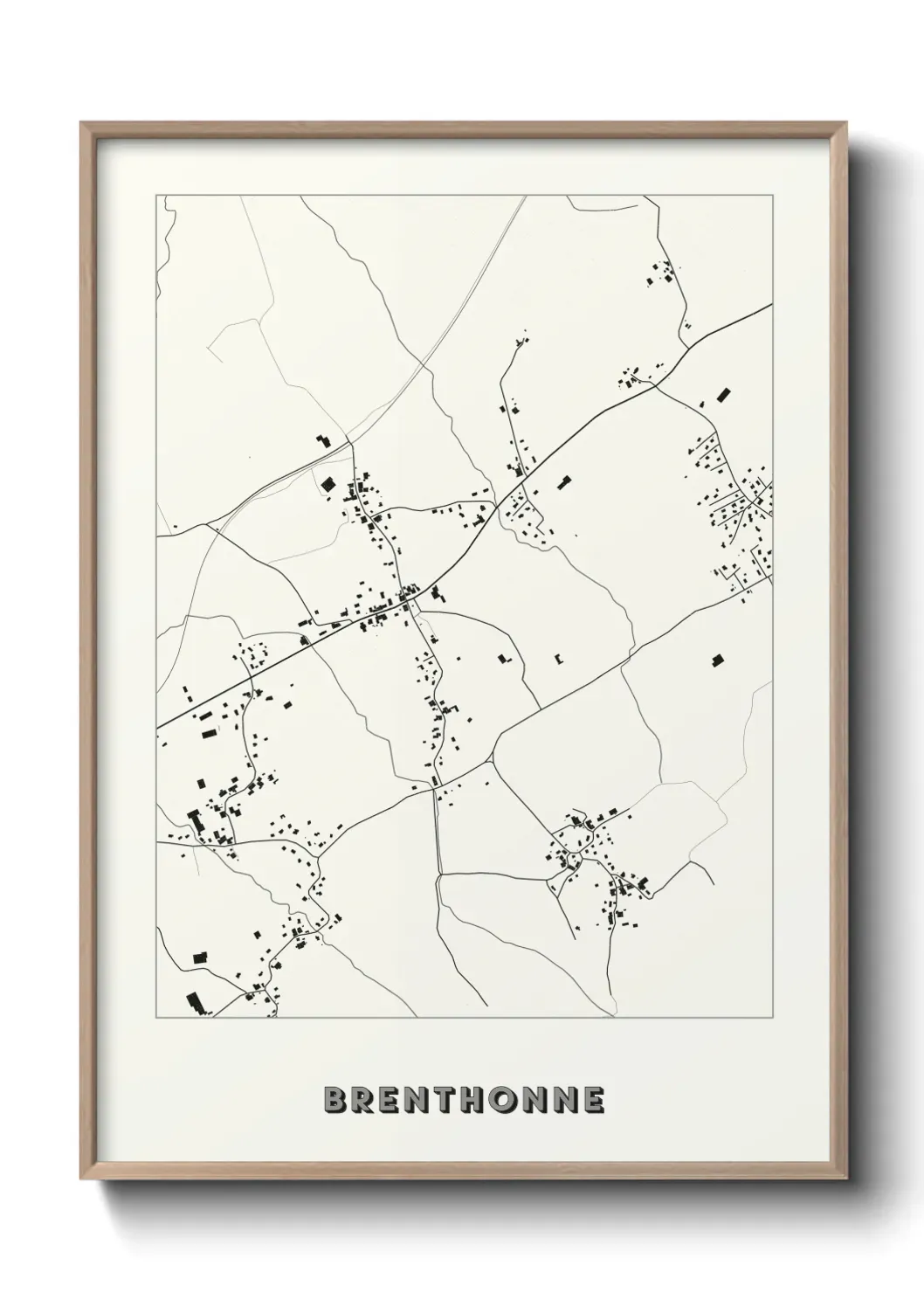 Un poster carte Brenthonne