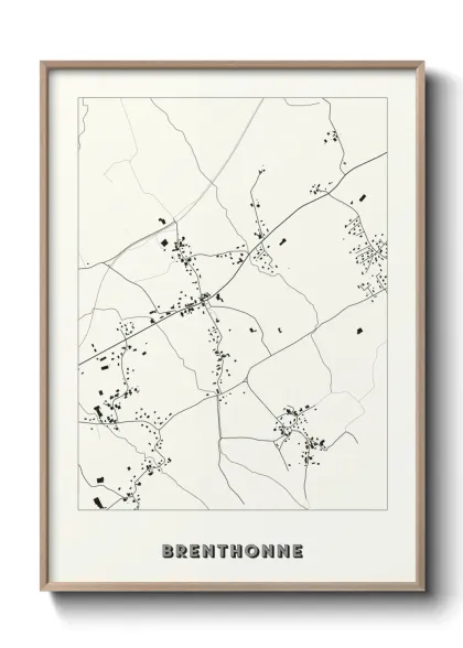 Une affiche de carte sur Brenthonne