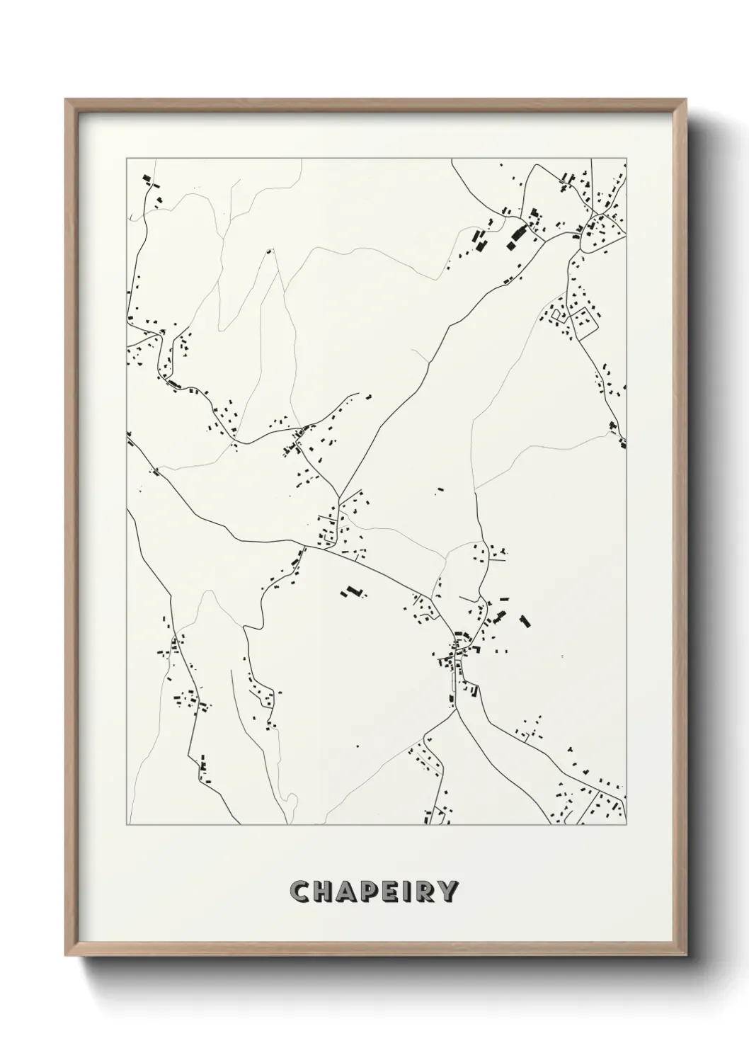 Un poster carte Chapeiry