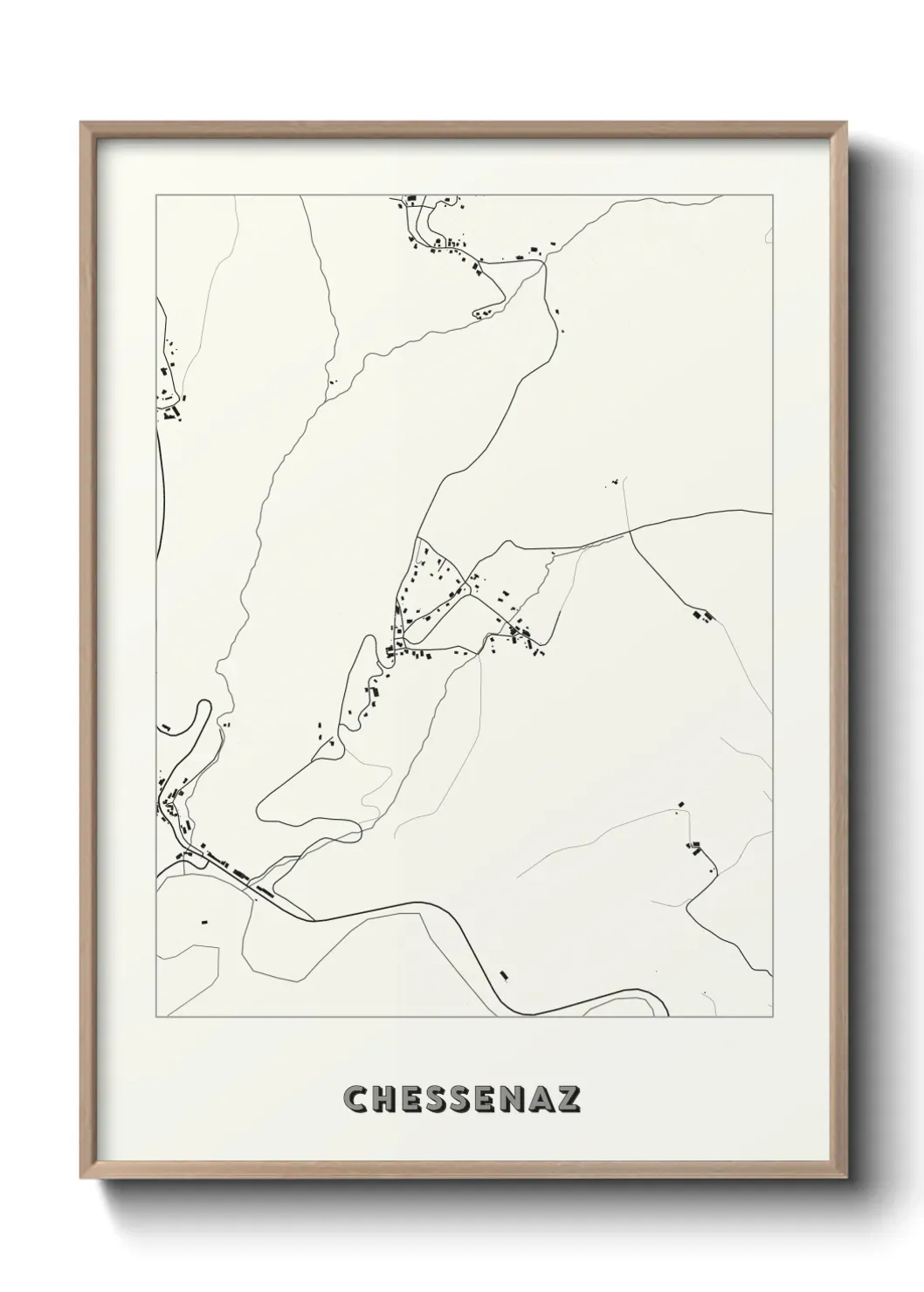 Un poster carte Chessenaz