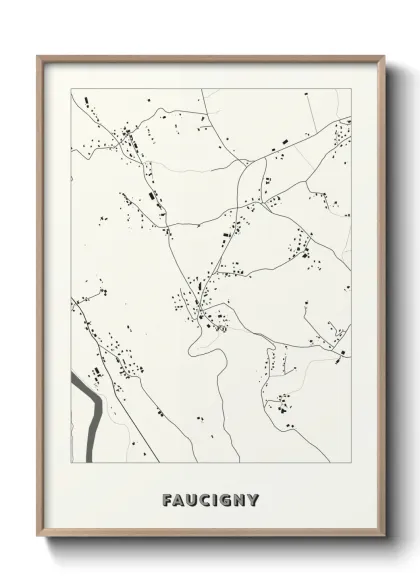 Une affiche de carte sur Faucigny