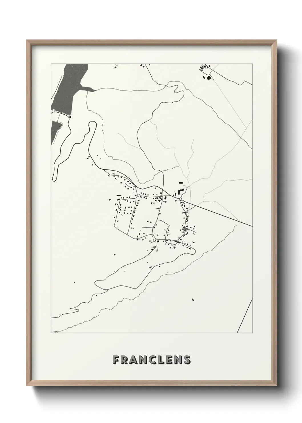 Un poster carte Franclens