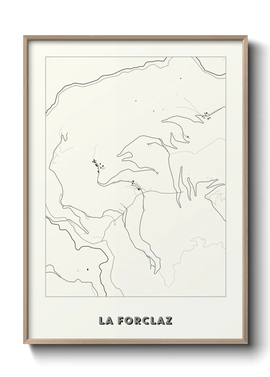 Un poster carte La Forclaz