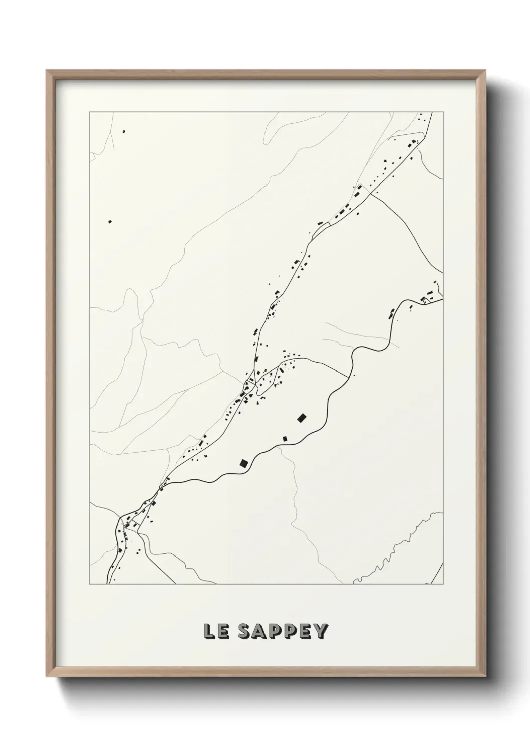 Un poster carte Le Sappey