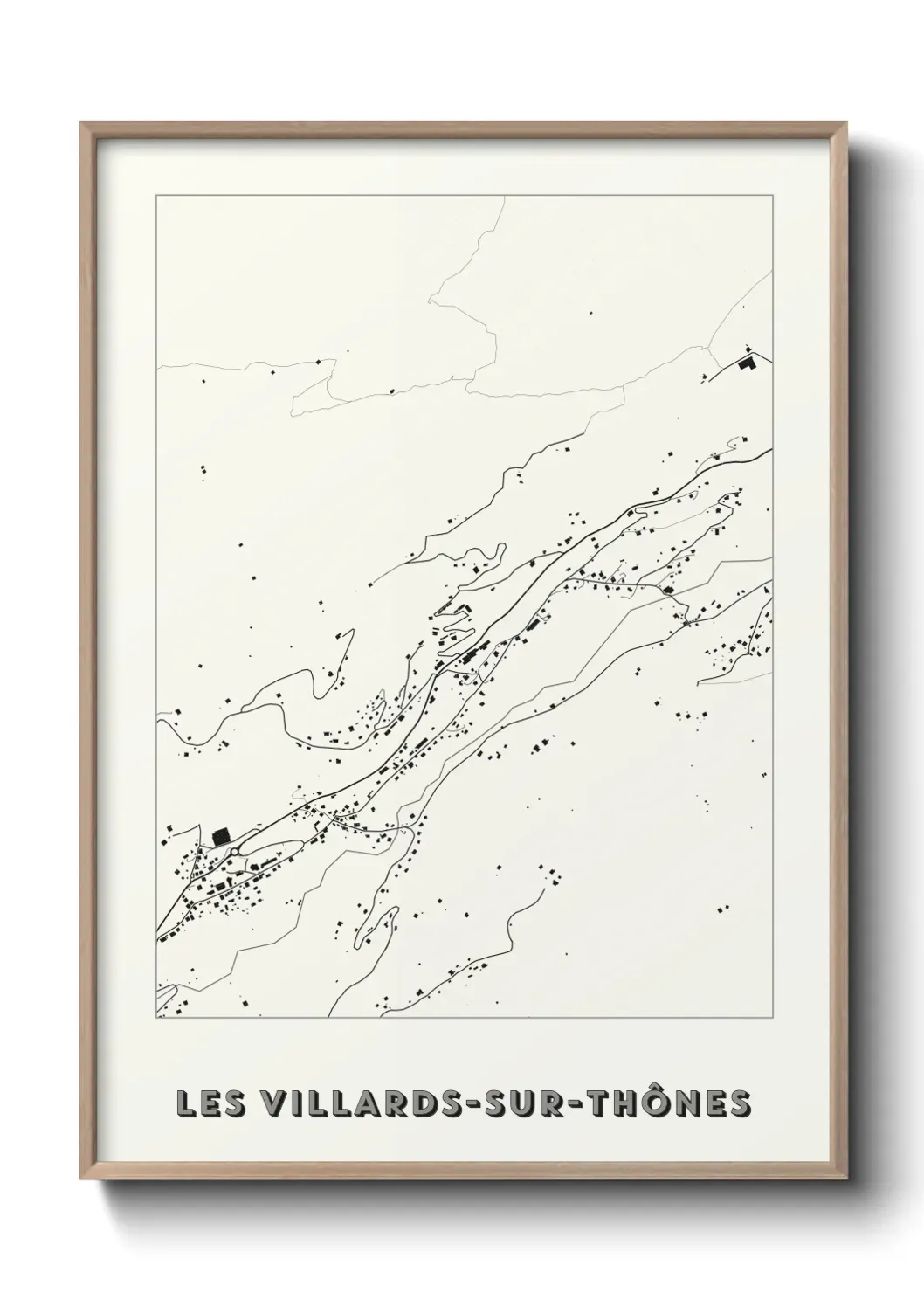 Un poster carte Les Villards-sur-Thônes