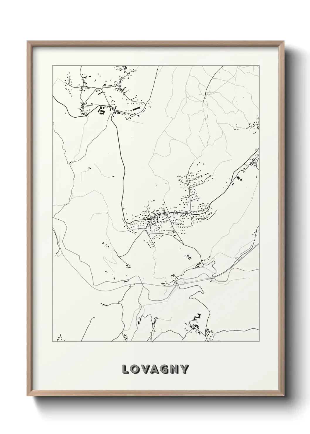 Un poster carte Lovagny