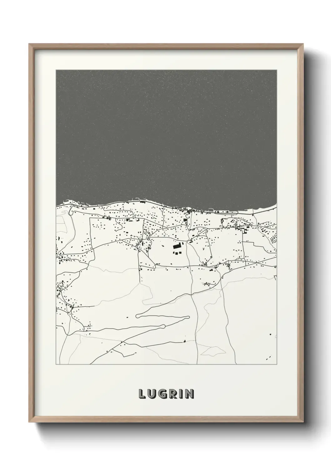 Un poster carte Lugrin