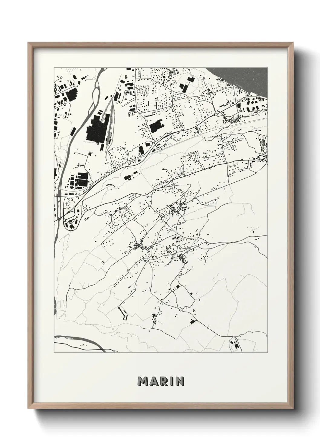 Un poster carte Marin