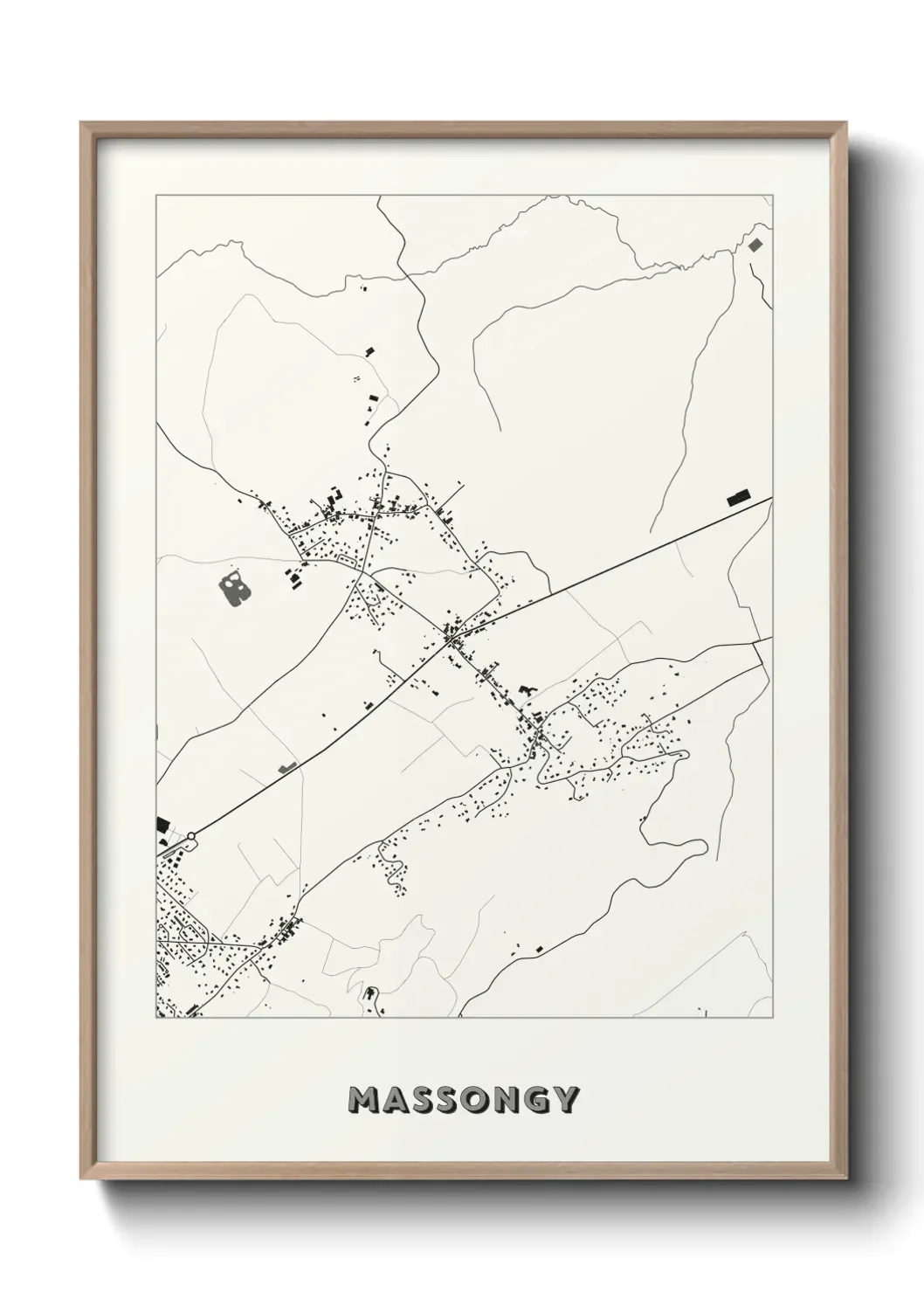 Un poster carte Massongy