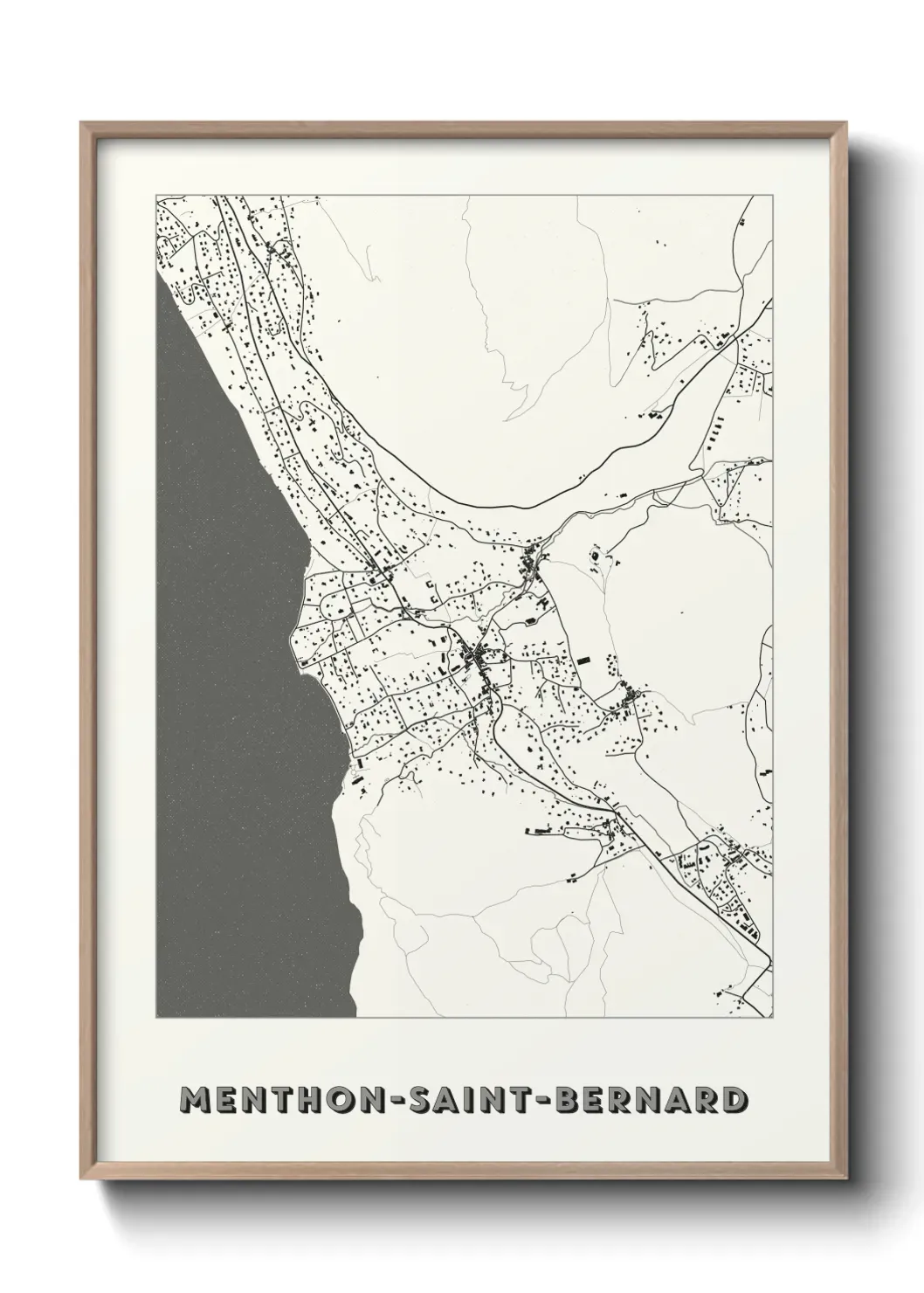 Un poster carte Menthon-Saint-Bernard