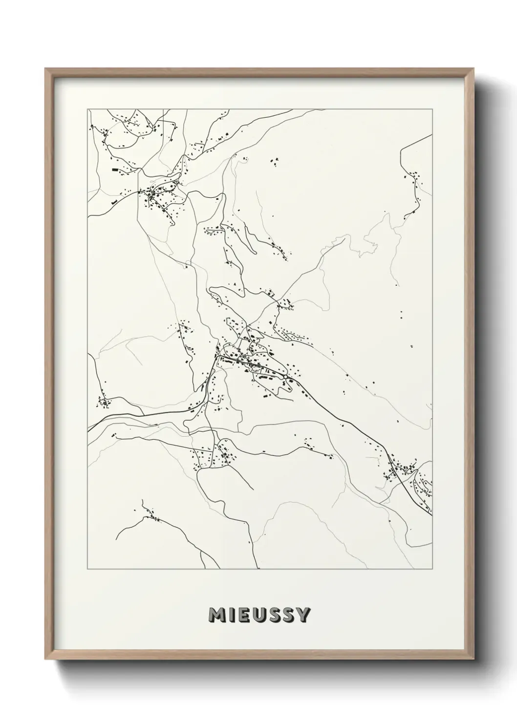 Un poster carte Mieussy