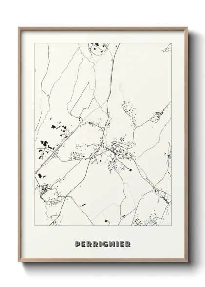 Une affiche de carte sur Perrignier