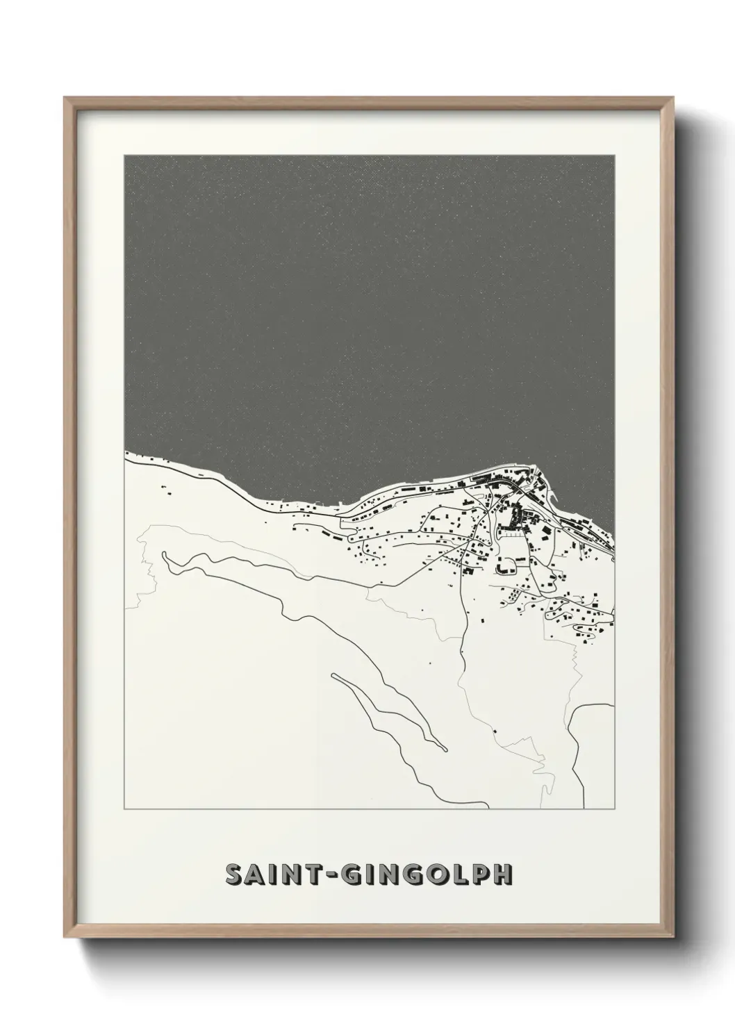 Un poster carte Saint-Gingolph