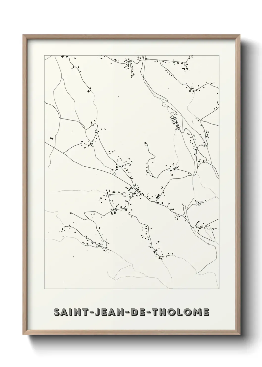 Un poster carte Saint-Jean-de-Tholome