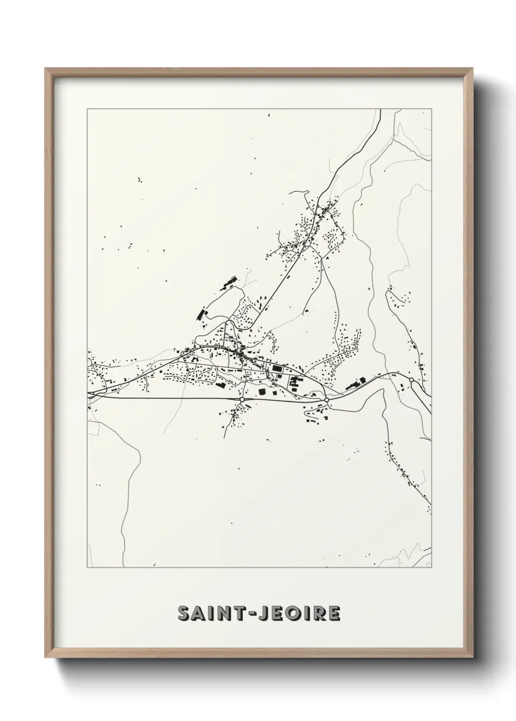 Un poster carte Saint-Jeoire