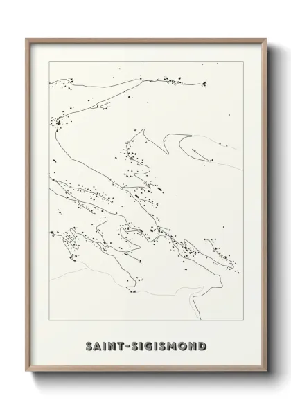 Une affiche de carte sur Saint-Sigismond