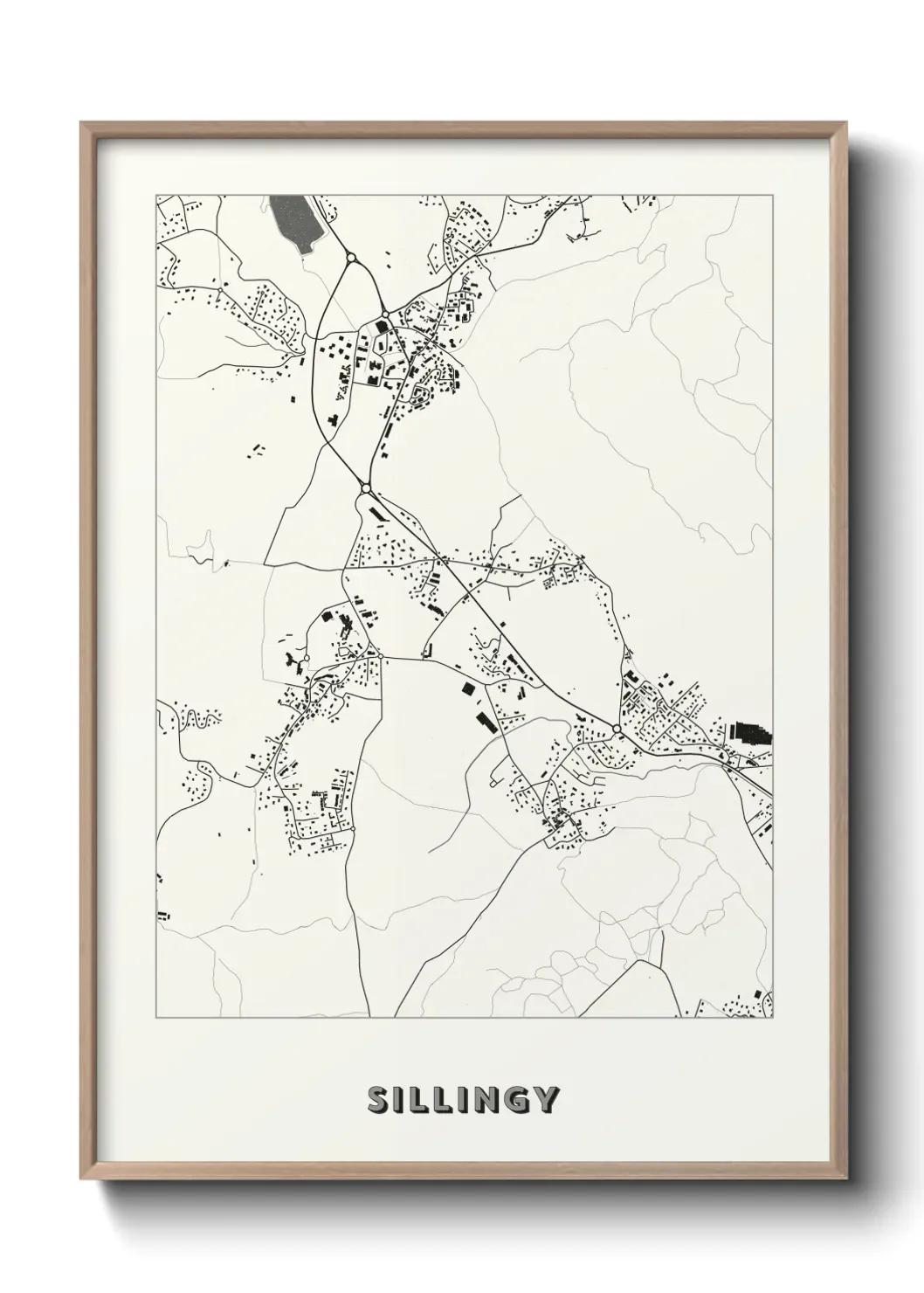 Un poster carte Sillingy