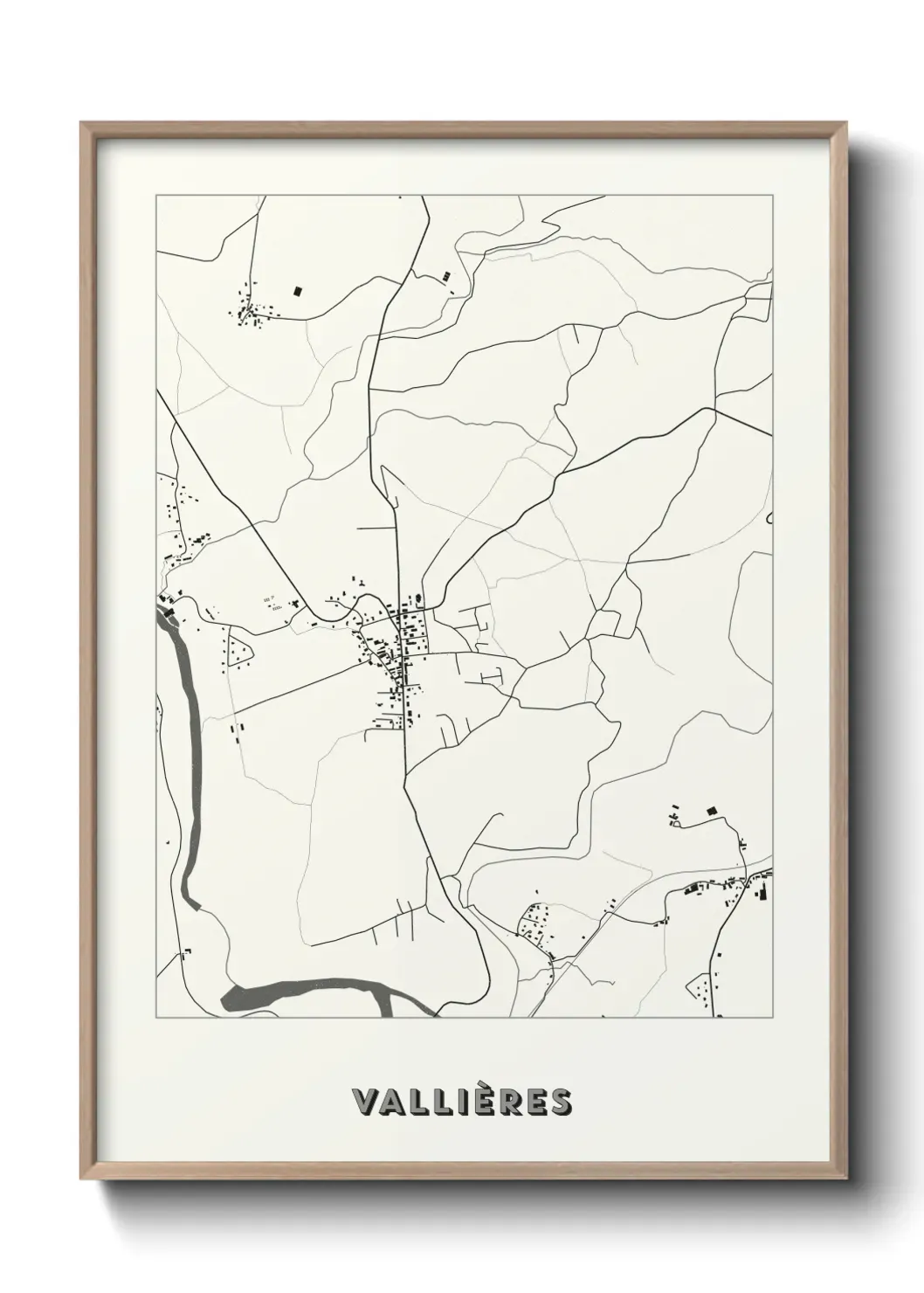 Un poster carte Vallières