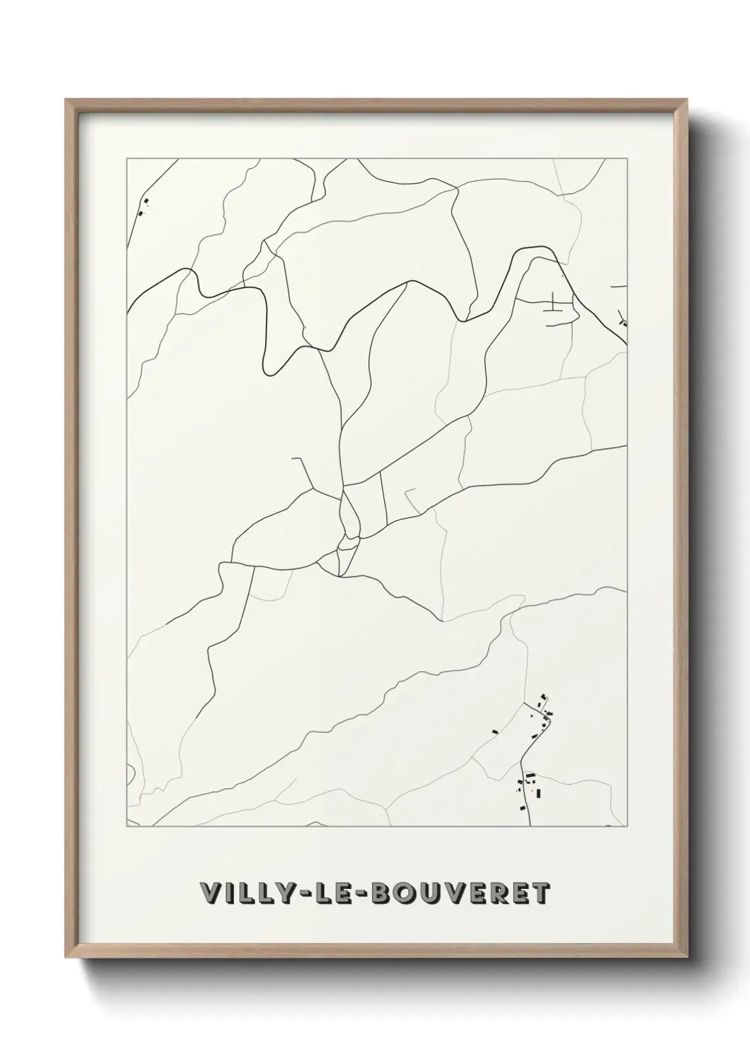 Un poster carte Villy-le-Bouveret