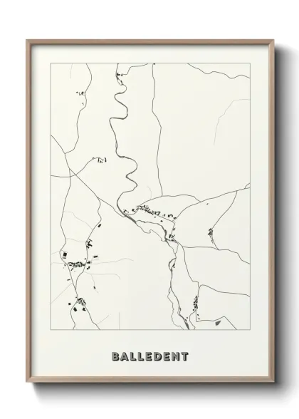 Une affiche de carte sur Balledent