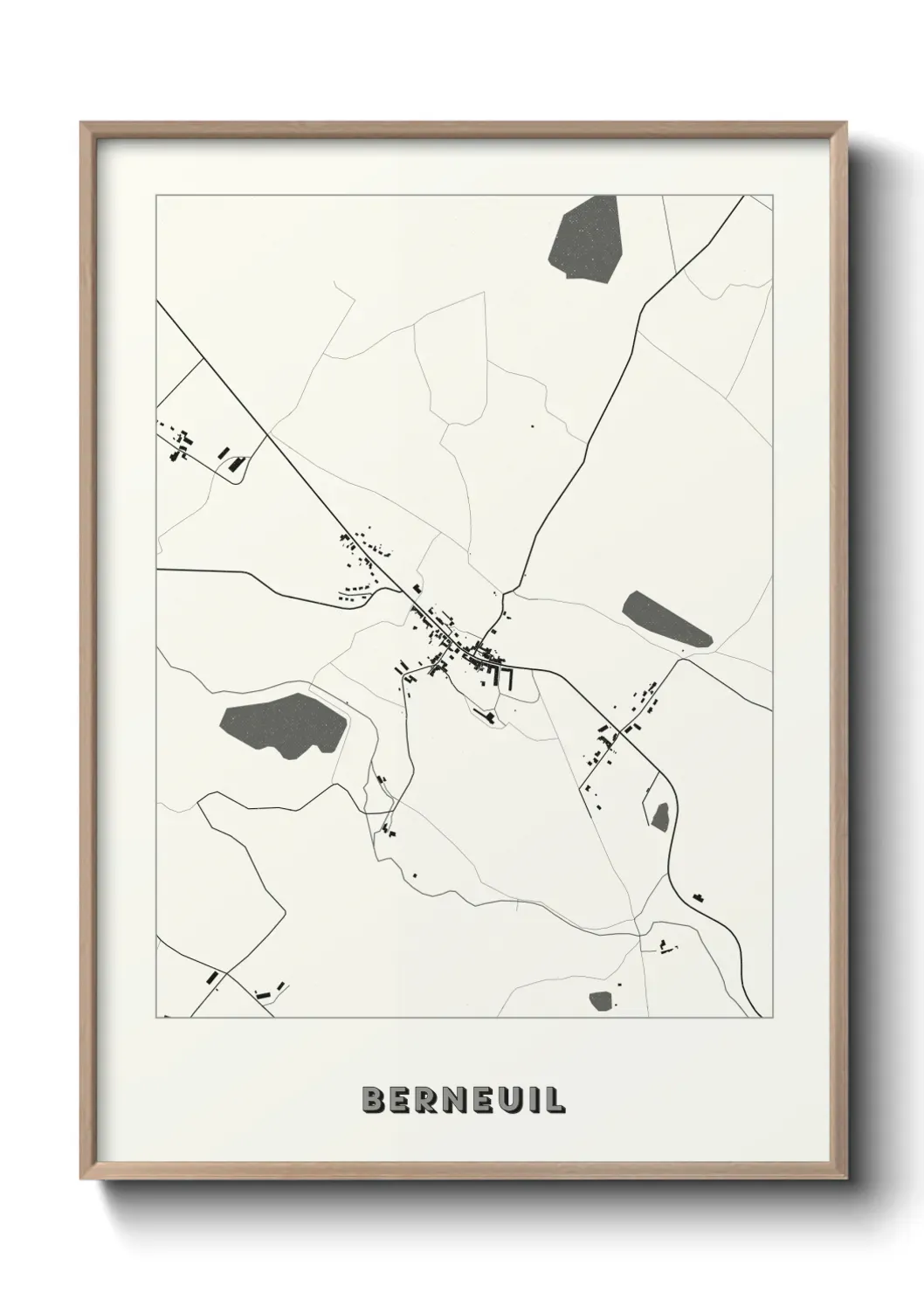Un poster carte Berneuil