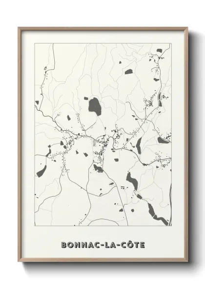 Une affiche de carte sur Bonnac-la-Côte