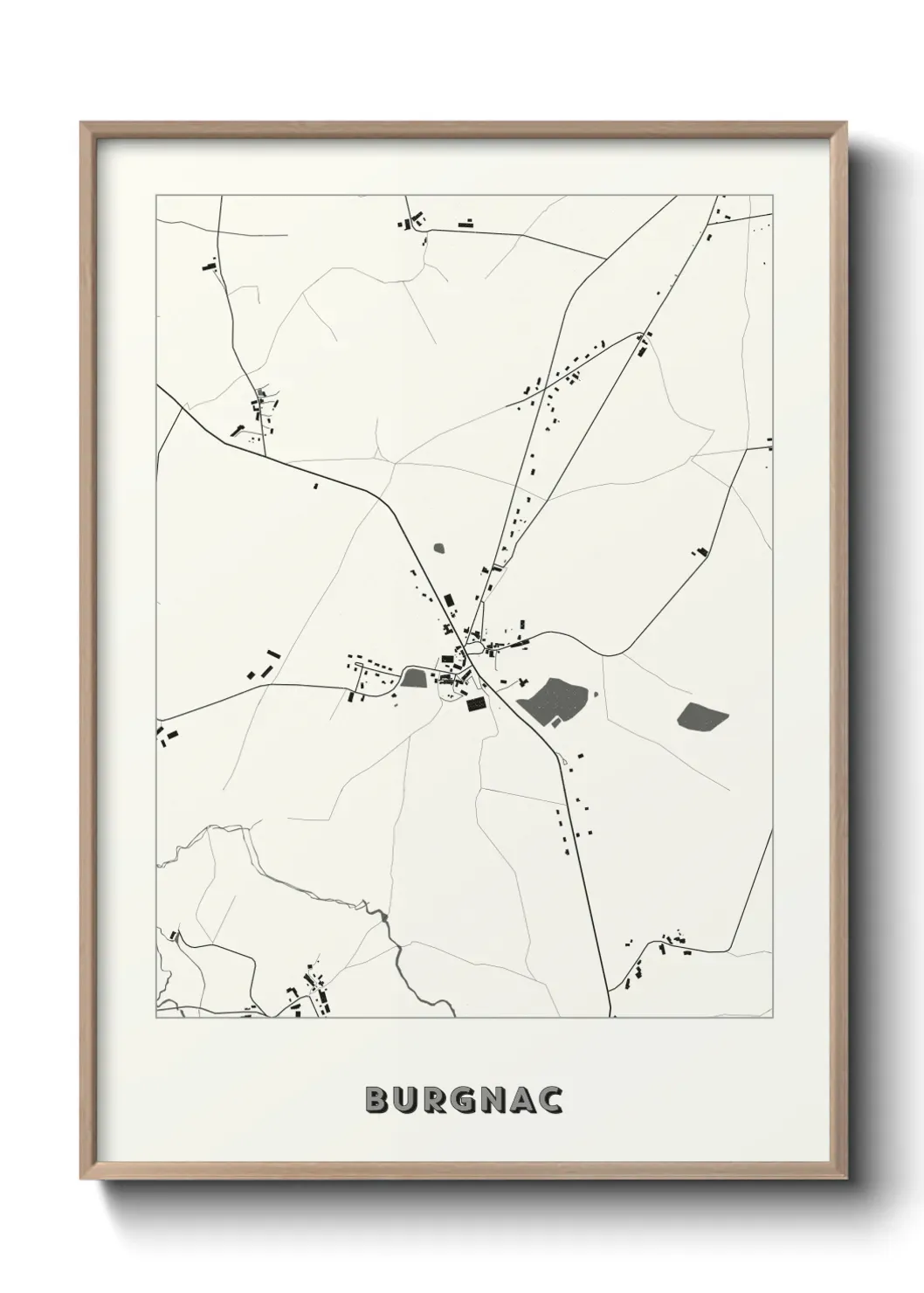 Un poster carte Burgnac