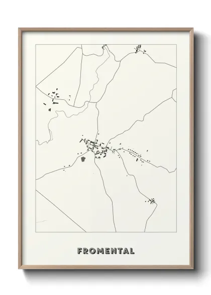 Une affiche de carte sur Fromental