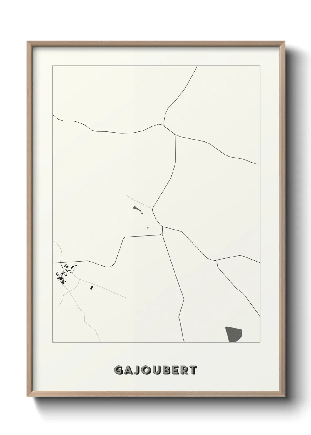 Un poster carte Gajoubert