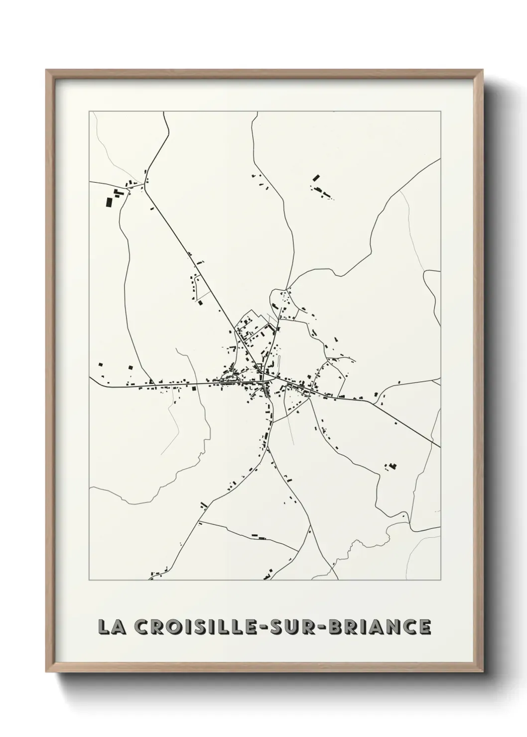 Un poster carteLa Croisille-sur-Briance