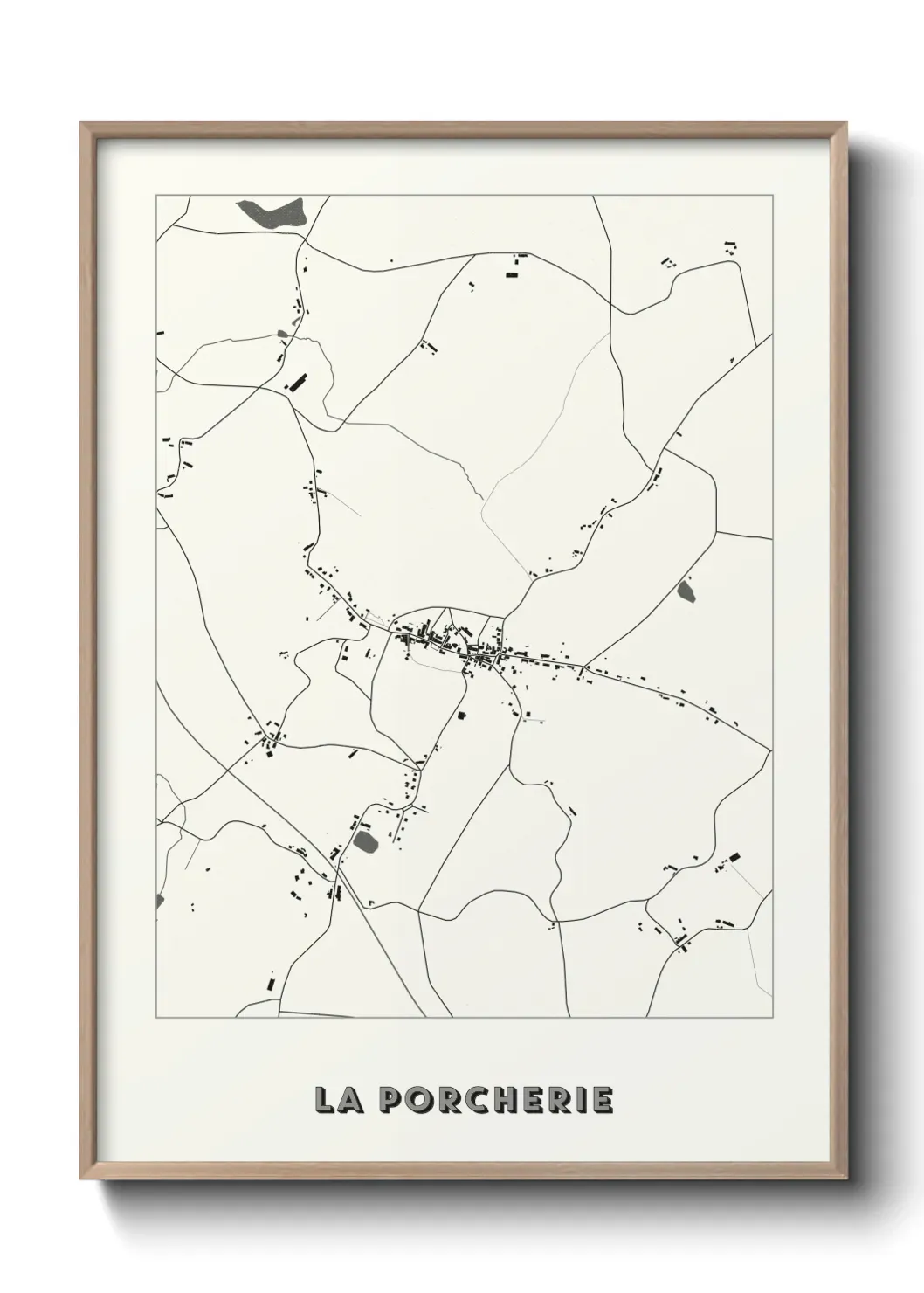 Un poster carte La Porcherie