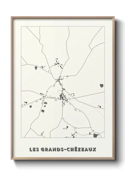 Une affiche de carte sur Les Grands-Chézeaux