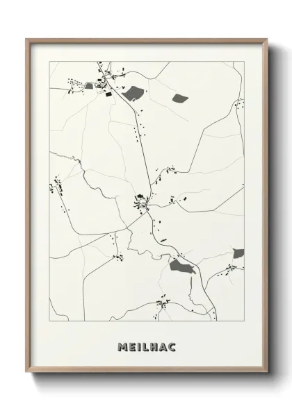 Une affiche de carte sur Meilhac