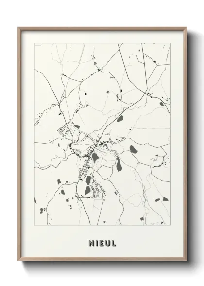 Une affiche de carte sur Nieul