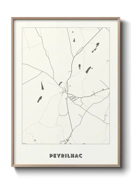 Une affiche de carte sur Peyrilhac