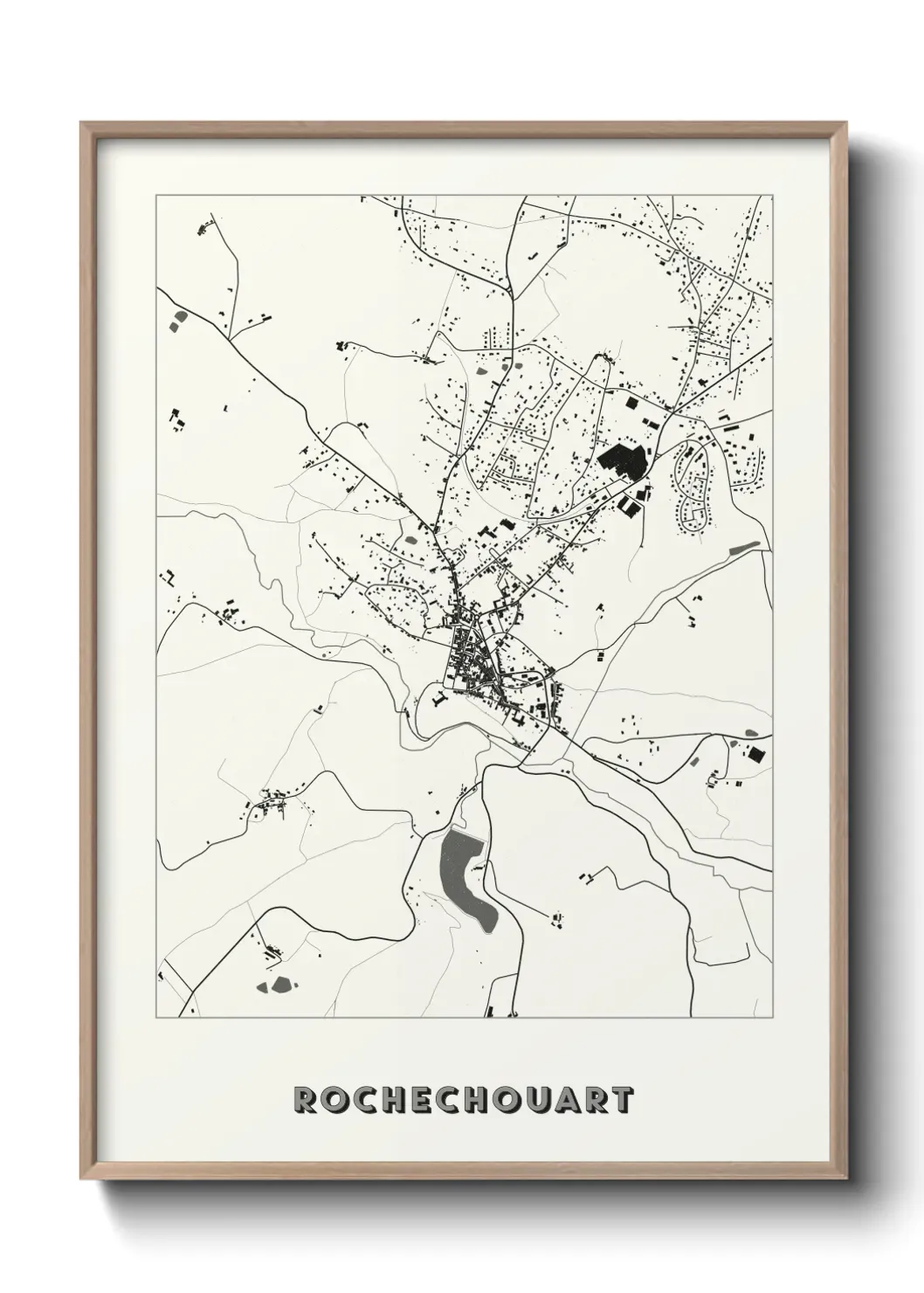 Un poster carte Rochechouart