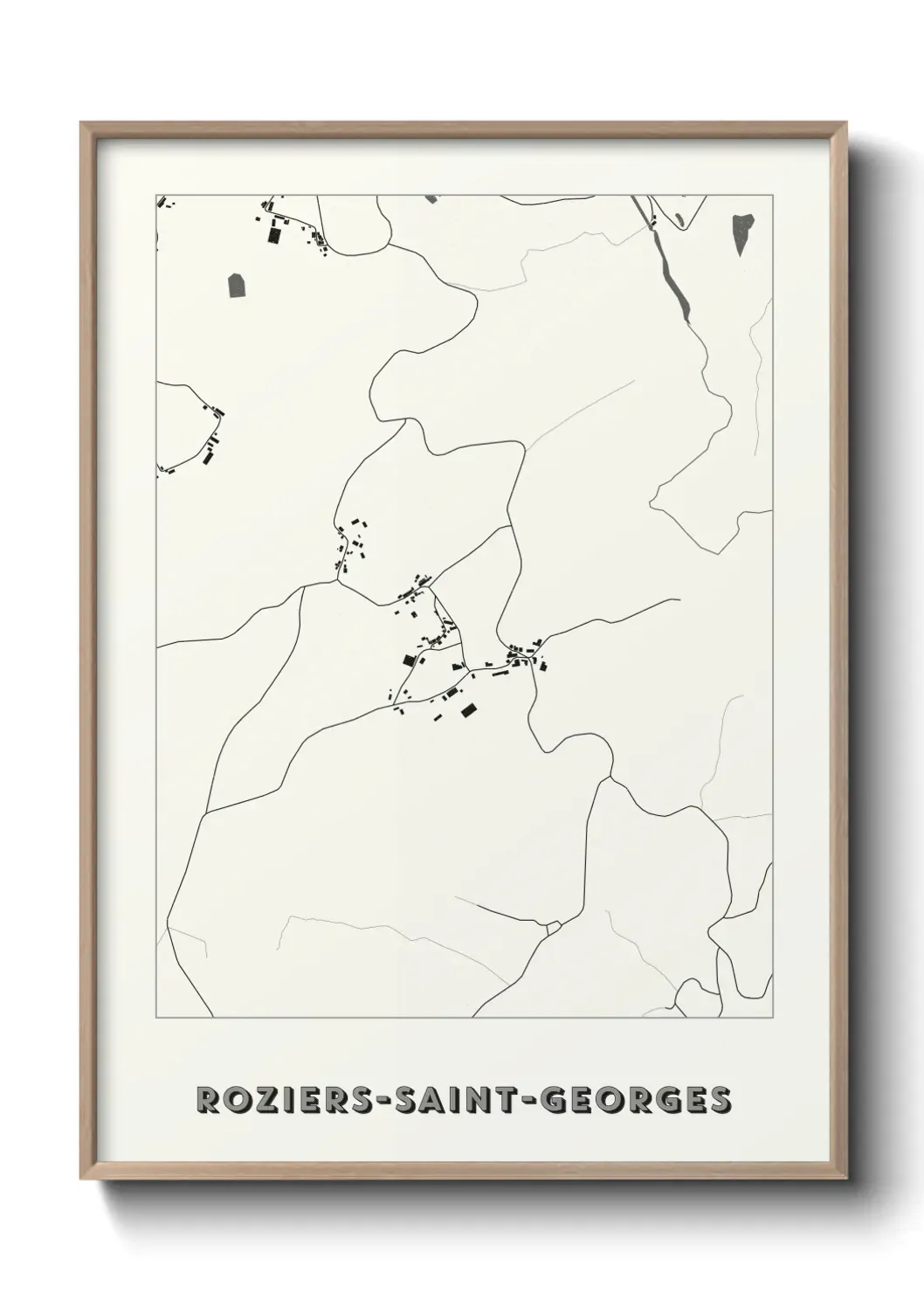 Un poster carte Roziers-Saint-Georges