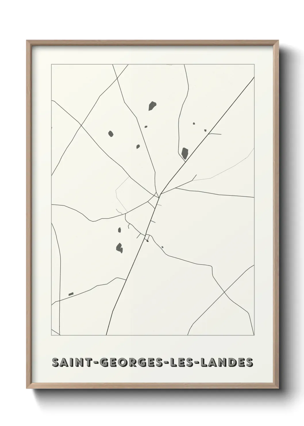Un poster carte Saint-Georges-les-Landes