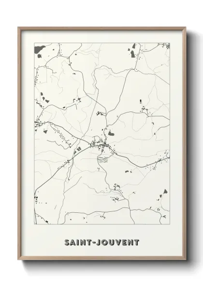 Une affiche de carte sur Saint-Jouvent