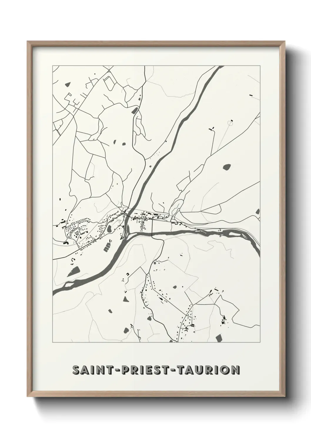 Un poster carte Saint-Priest-Taurion