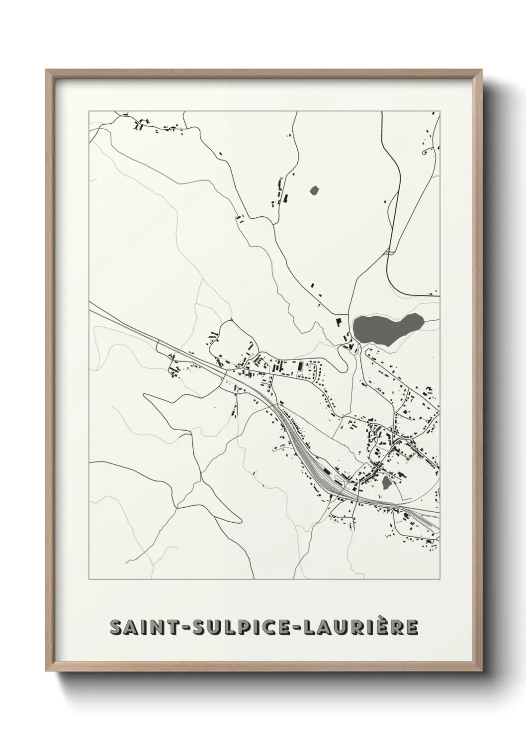 Un poster carte Saint-Sulpice-Laurière