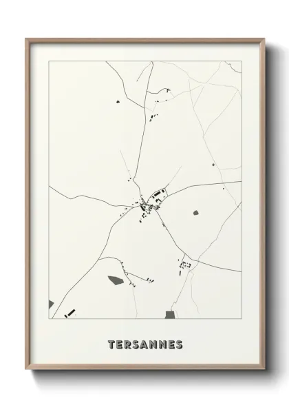 Une affiche de carte sur Tersannes